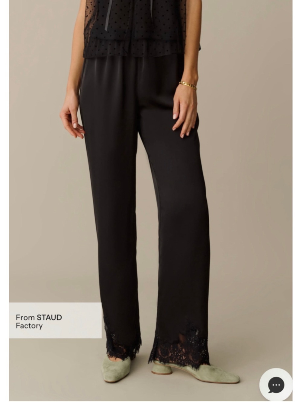 Women's sorella Yara Black Lace Trim Pants Size XL